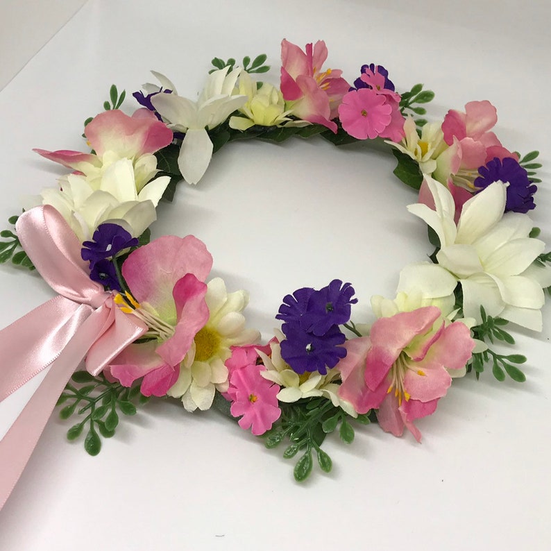 Pinks Flower Crown Wreath Purple Whites