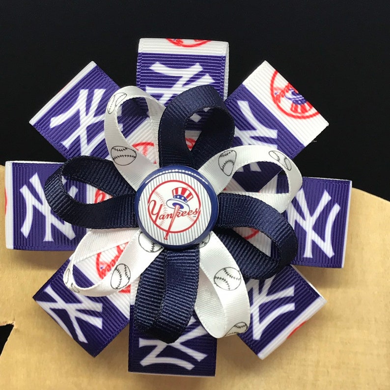 New York Yankees NY Yankees Hair Bow or Headband 4th of Etsy