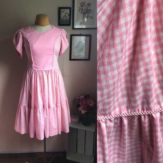 Vintage 1960’s Cotton Gingham Square Dancing Dress