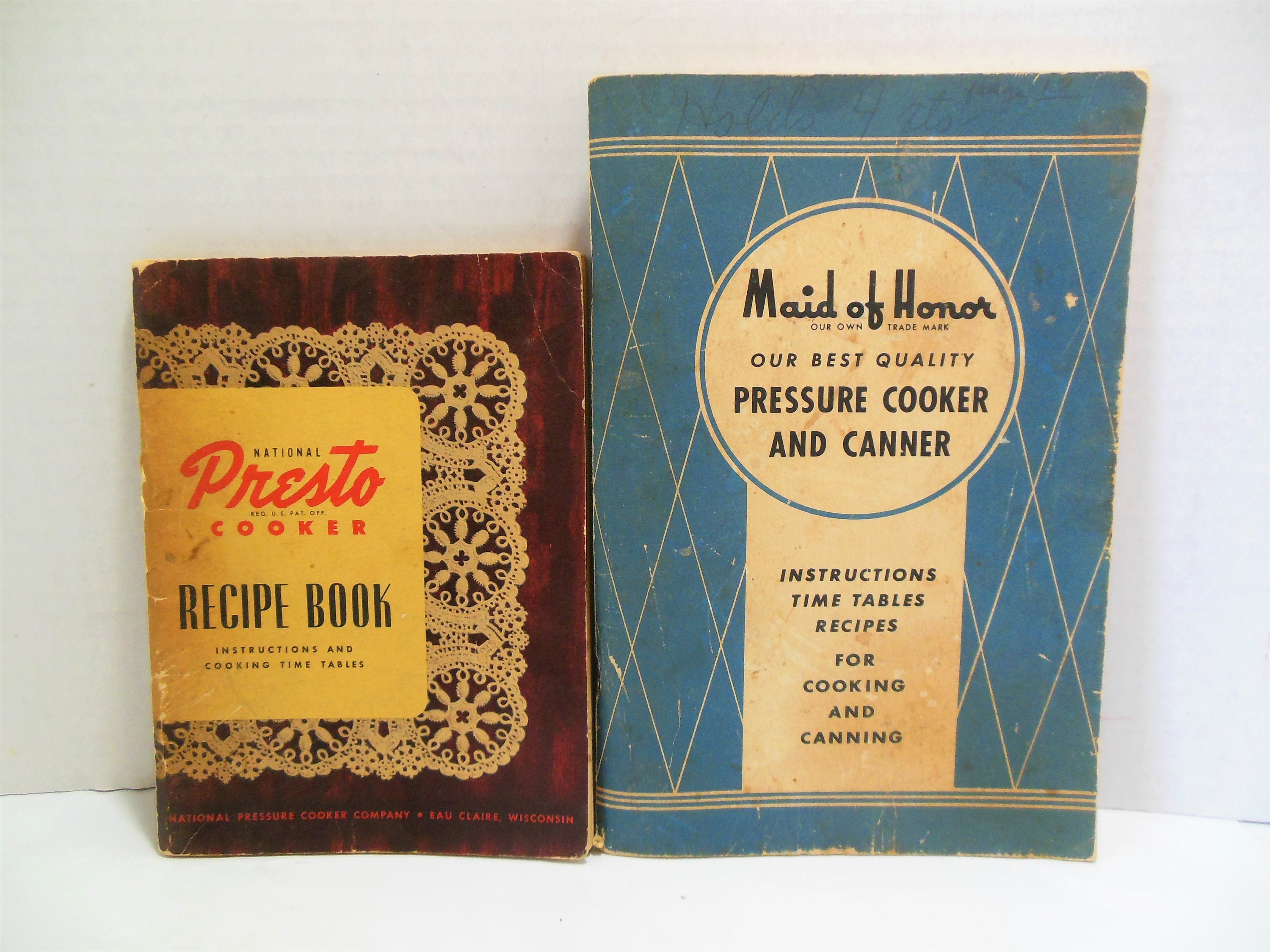 Vintage Pressure Cooker Cookbook LOT Presto AND Maid of Honor Etsy