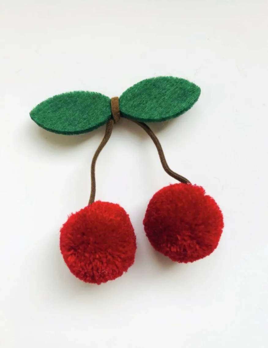 Pompom Cherry Garland Red or Pink Felt SUMMER DECOR 2m Long - Etsy