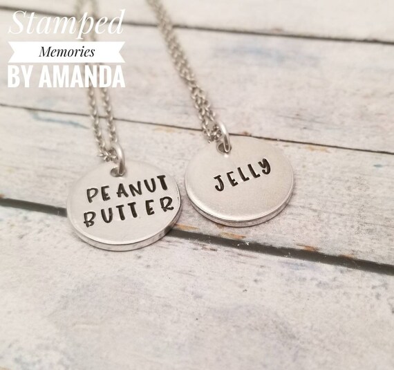 Peanut Butter Jelly Best Friends Neckace Bff Necklace Etsy