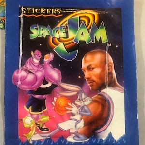 1996-97 Autocollants SpaceJam du pont supérieur. Michael Jordan scellé en meute