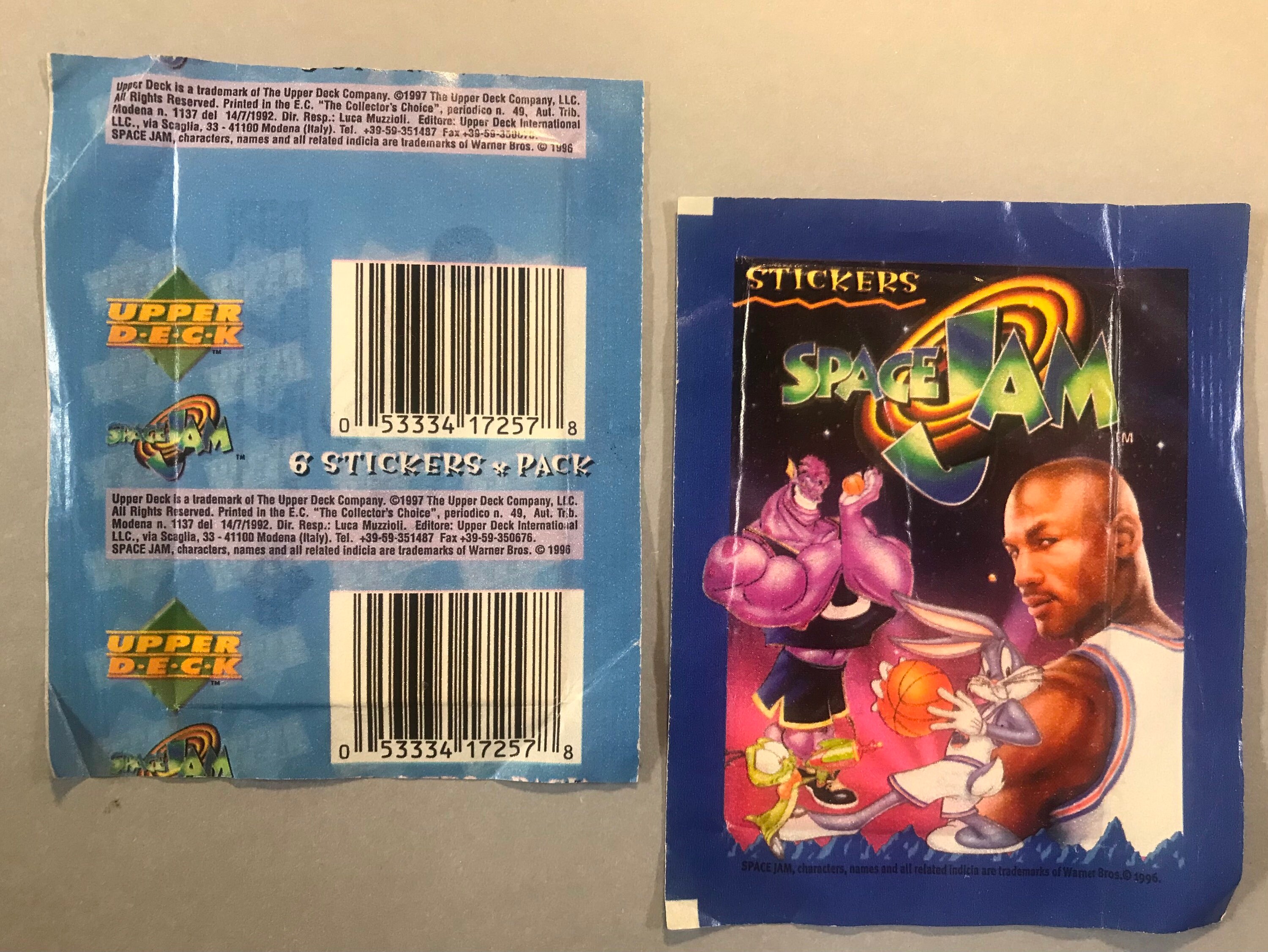 1996-97 Upper Deck Spacejam Stickers. Michael Jordan Sealed in - Etsy