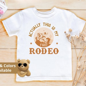 Actually This Is My First Rodeo Bodysuit Cute Cowboy & Cowgirl Pregnancy Announcement Shirt horse Rodeo Gift Yeehaw Tee 839 image 8