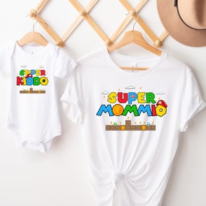 Super Mommio Shirt, Super Daddio Shirt, Super Kiddo Shirt, Birthday shirts, Mario Family Matching Shirt, Gift For Mother, Mommy And Me, 358