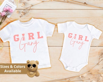 Girl Gang Matching Sisters Shirts | Sibling Squad Bodysuit® | Toddler Kid Tees | Funny Graphic Romper | Cute Baby Shower Outfit | 329