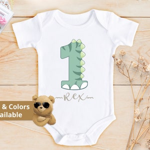 Dinosaur First Birthday | Dinosaur 1st Birthday Bodysuit | Dinosaur party Gift | Birthday Boy Outfit | Baby Dinosaur Birthday | 794A