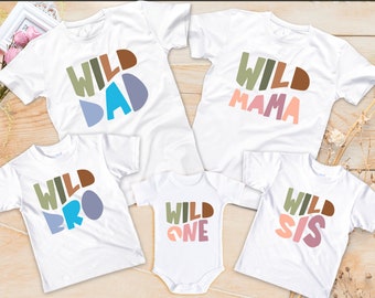 Wild One Safari 1st Birthday Girl | Jungle Party Shirts | Birthday Wild One Family Shirt | Family Matching Wild  Birthday Girl Outfit | 352B