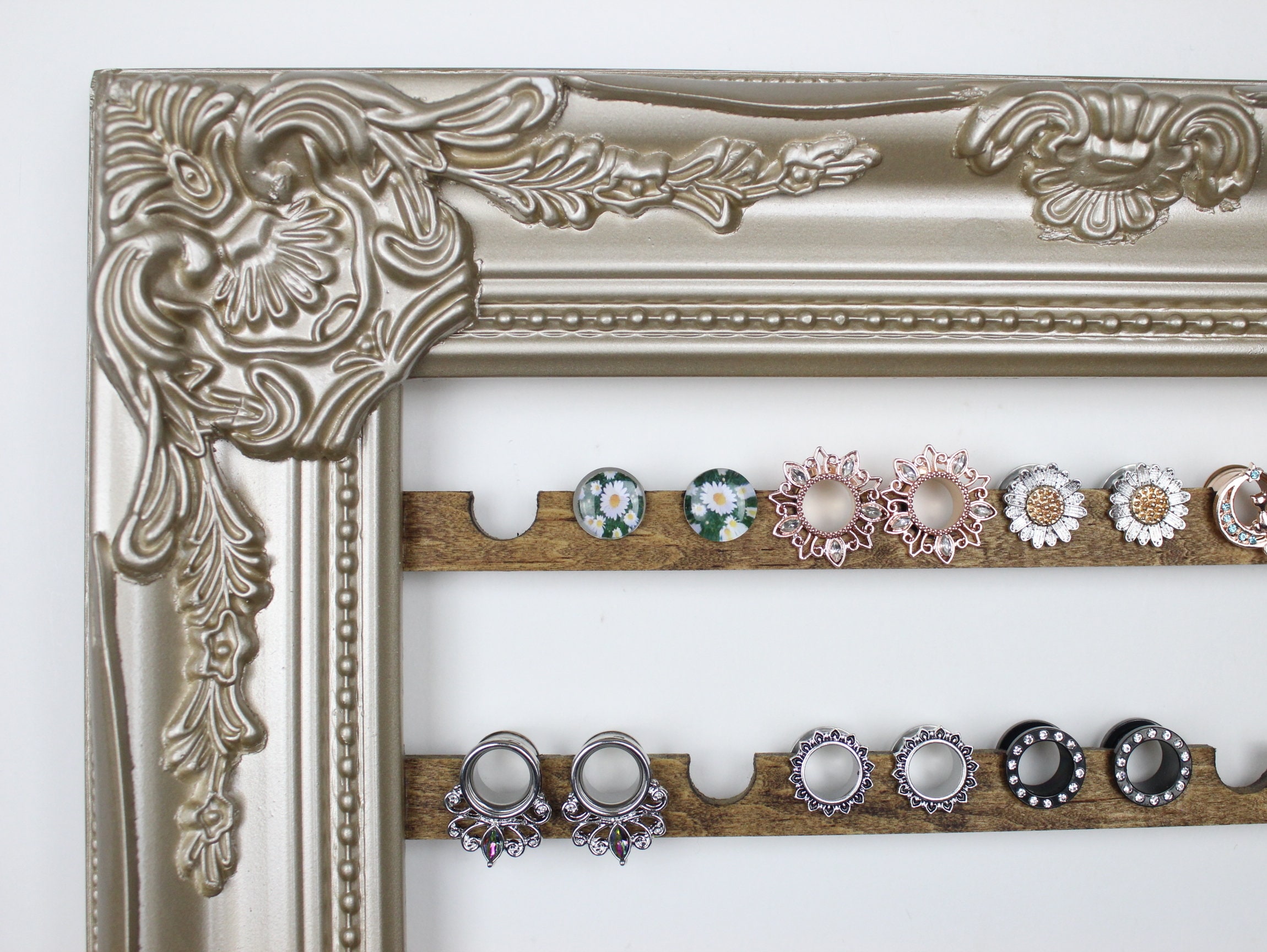 Gauge Earring Holder Plug Earring Organizer Wall Hanging Jewelry