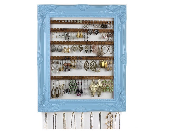 Wall Jewelry Organization Blue Custom Jewelry Organizer Hanging