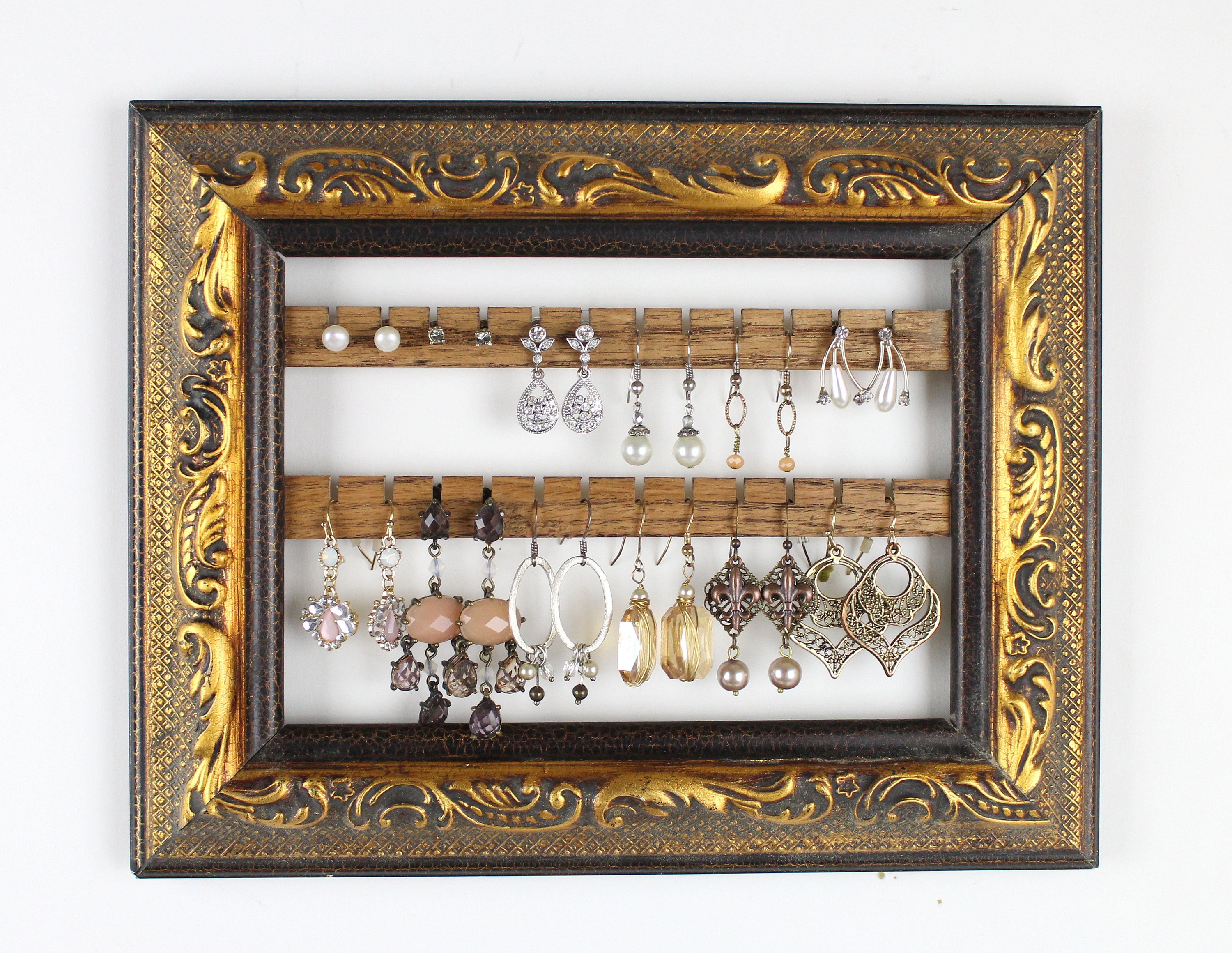 Hanging Stud Earring Holder Small Earring Display Wall Mount Etsy