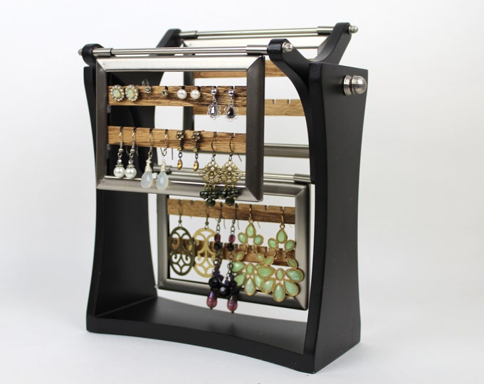 Spinning Jewelry Organizer Tabletop Earring Display Craft Etsy