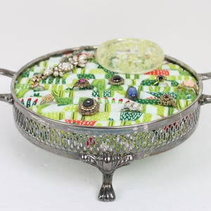 Portagioielli a forma di cactus, organizer per anelli verdi, vassoio per anelli in metallo, decorazioni per piante, soluzioni per conservare gioielli, espositore per anelli, collezione serra