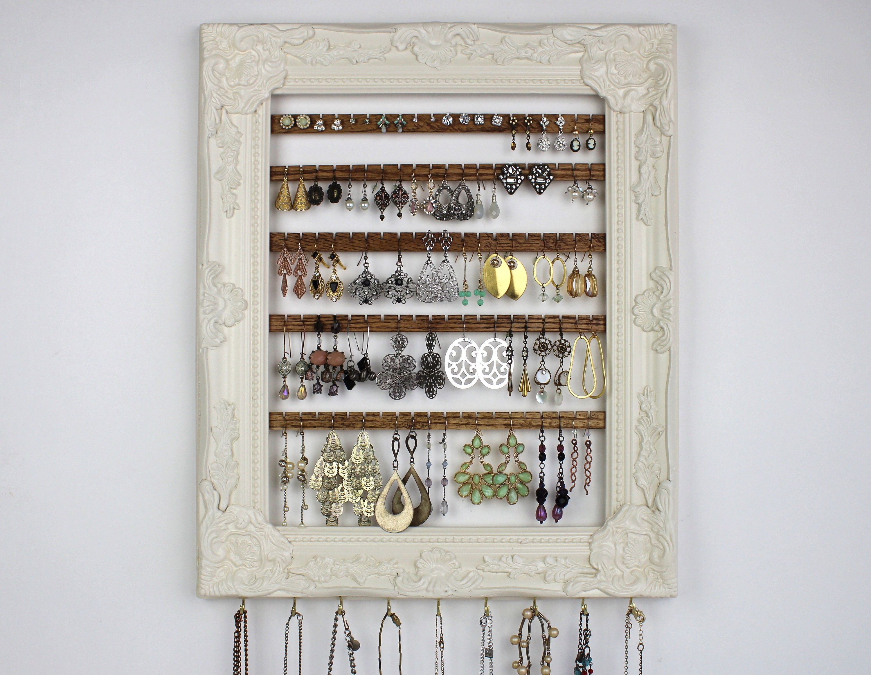 Jewelry Organizer Stand Wall Earring Organizer Jewelry - Temu