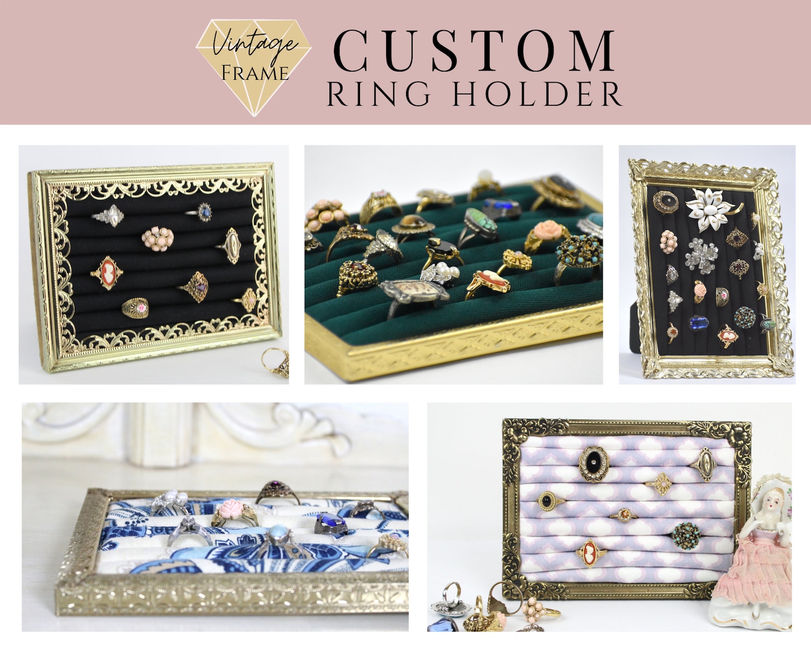 Custom Hanging Ring Holder Tray Jewelry Display Stand Etsy