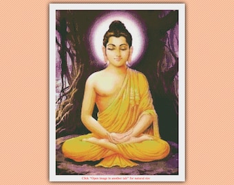 Gautama Buddha  Cross Stitch Pattern -