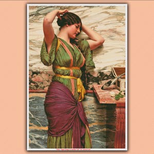 Cross Stitch pattern - A Fair Reflection - John William Godward
