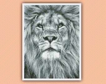 Lion Cross Stitch Pattern (Size 1) - Counted Cross Stitch Pattern