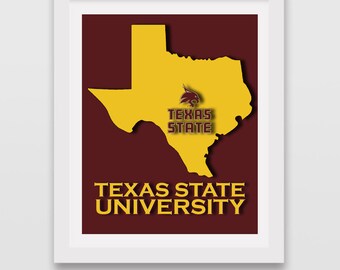 Texas State sign // Texas State University sign // College sign // Texas sign // Bobcats sign // Texas Sign