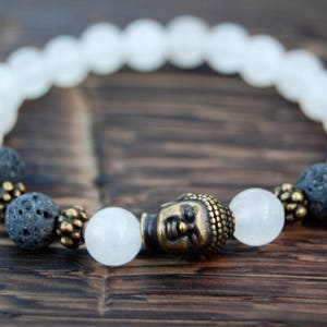 Essential Oil Diffuser Aromatherapy Bracelet - White Quartzite