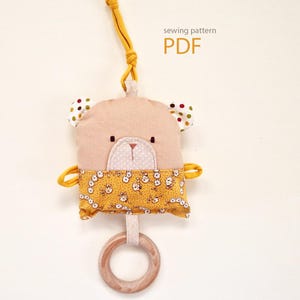 Bear Baby Rattle Sewing Pattern, DIY Soft Toy (PDF Pattern)