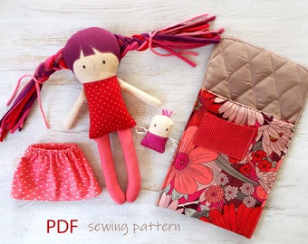 Rag doll sensory toys sewing pattern . Cloth doll patterns learning toys . Educational toys Fabric doll sewing pattern baby girl gift