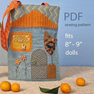 Play dollhouse sewing pattern for doll 8&quot;- 9&quot;, making a quiet book pattern
