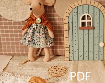 Little mouse sewing pattern 6"