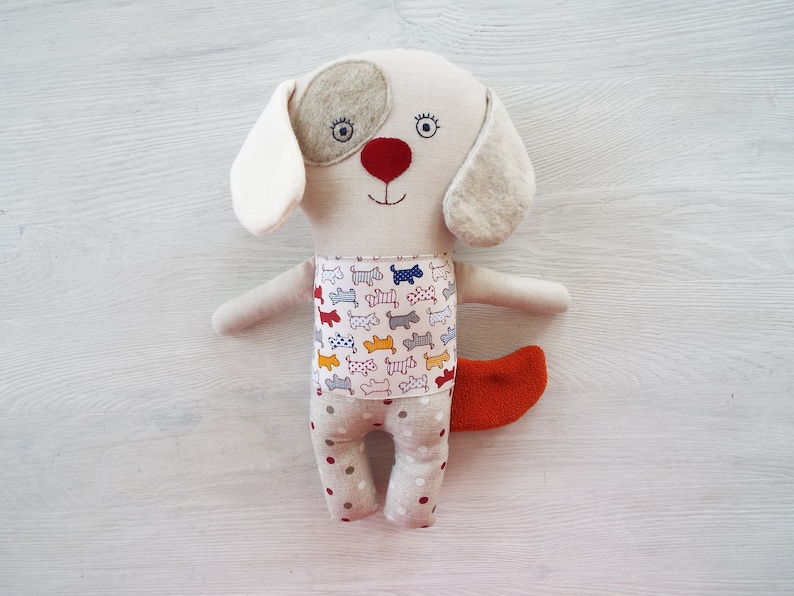 Stuffed Dog Doll Pattern Sewing Handmade DIY Cloth Doll Etsy