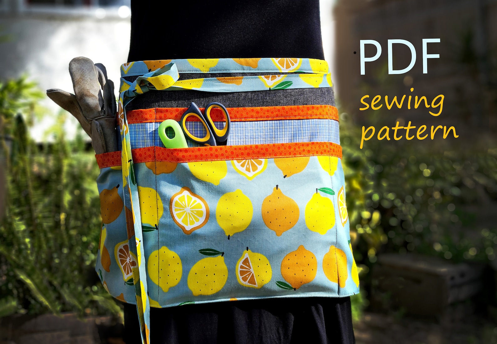 Half Apron Sewing Pattern for Women . Teacher Utility Apron Etsy