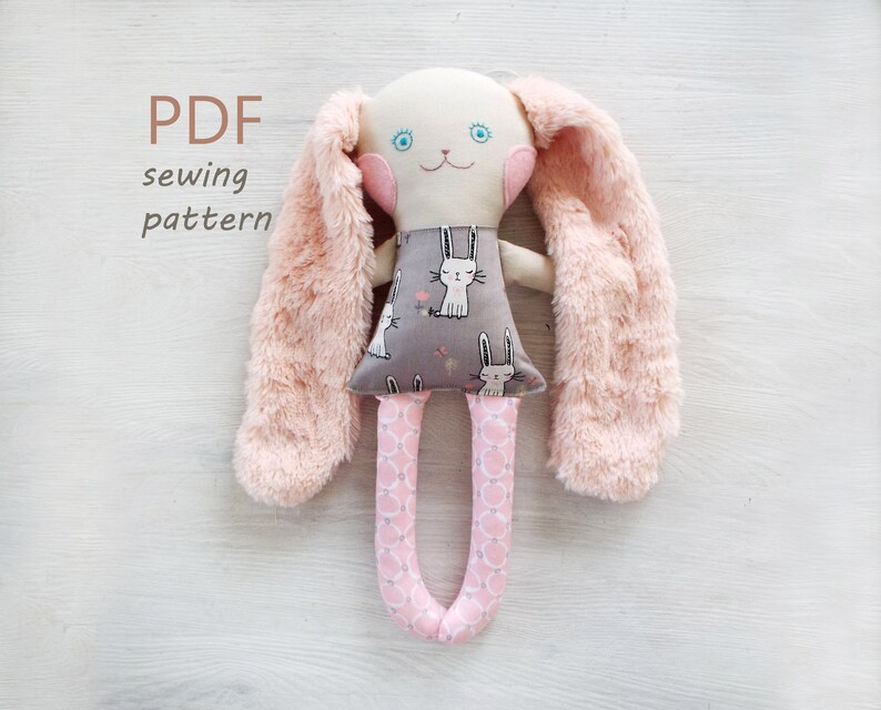 Bunny Baby Toys Sewing Pattern . Bunny Plush Toys Sewing Etsy