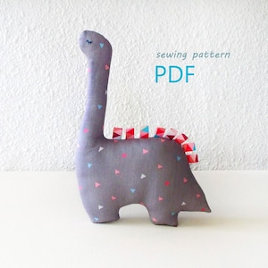 Dinosaur Plush Sewing Pattern: Stuffed Animal Toy (PDF Pattern)
