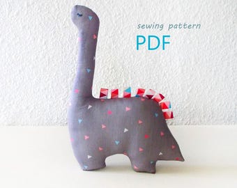 Dinosaur Plush Sewing Pattern: Stuffed Animal Toy (PDF Pattern)