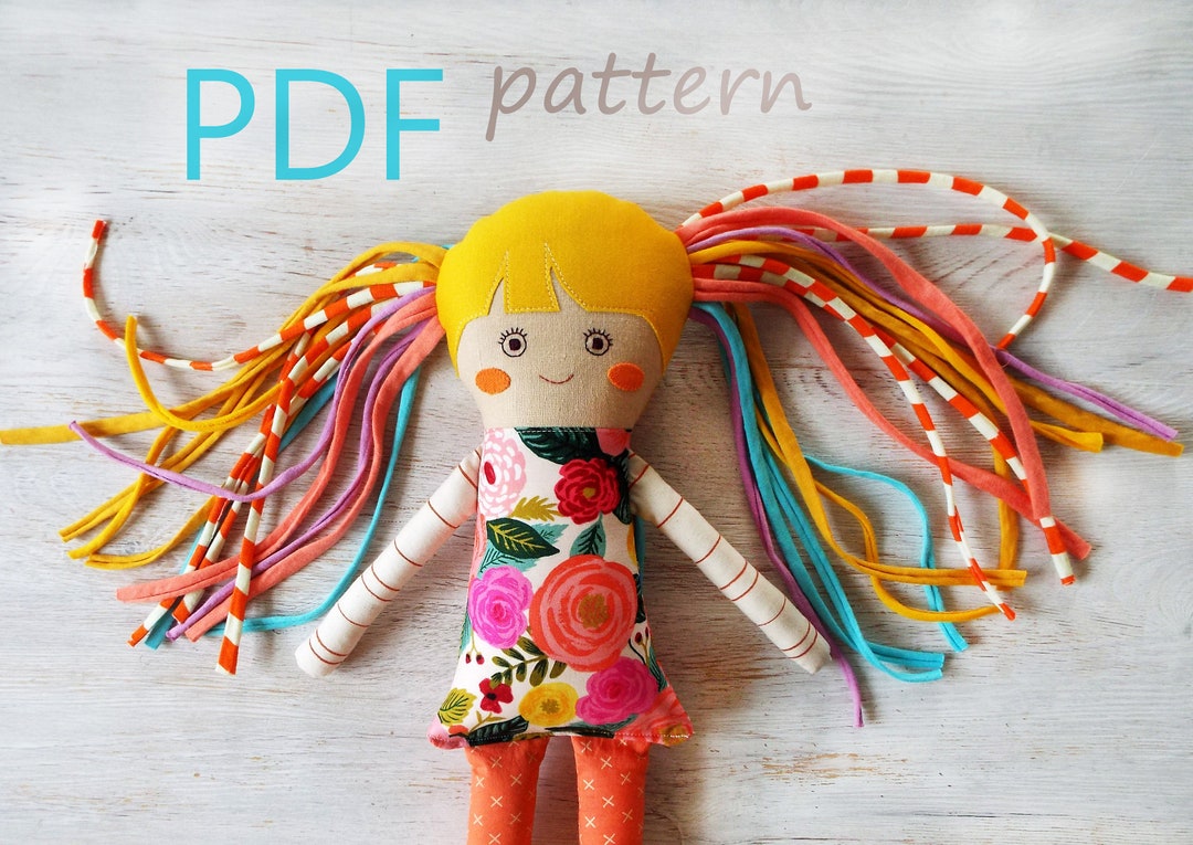 DIY Big Doll Sewing Pattern, Stuffed Doll 18 Inch Pdf for Newborn ...