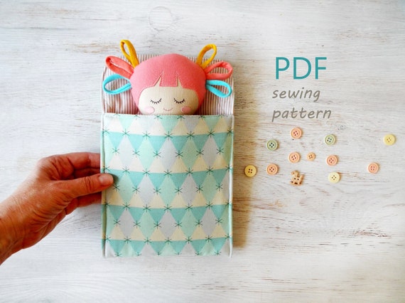 Sewing Pattern DIY Mini Doll in Sleeping Bag Stuffed First - Etsy Sweden
