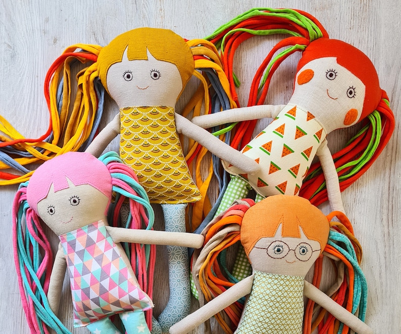 Rag Doll Sewing Pattern DIY Detailed Tutorial Step by Step Etsy UK