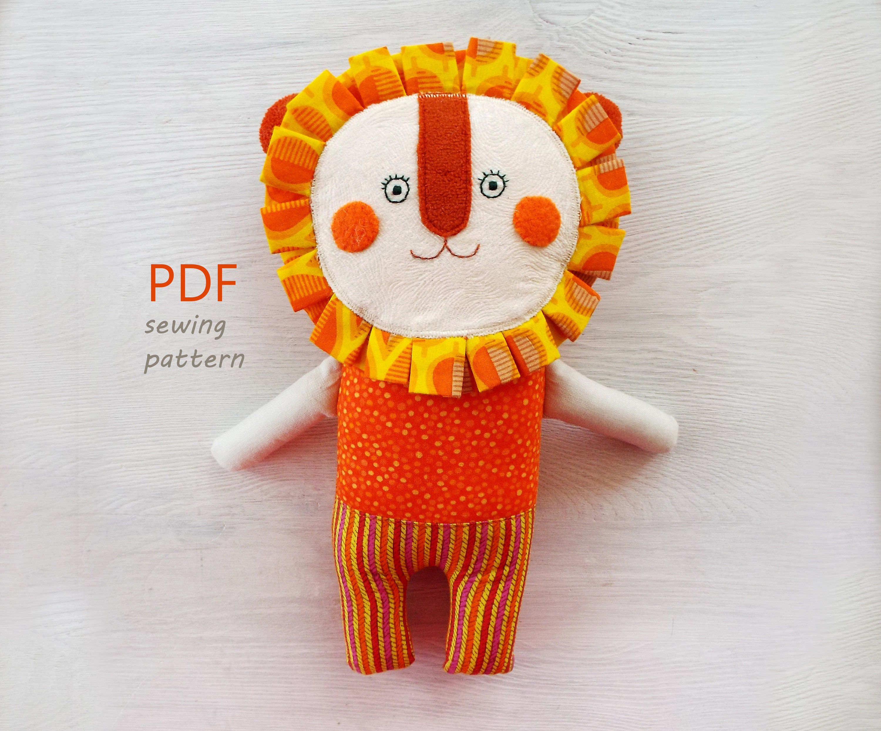 stuffed lion pattern free