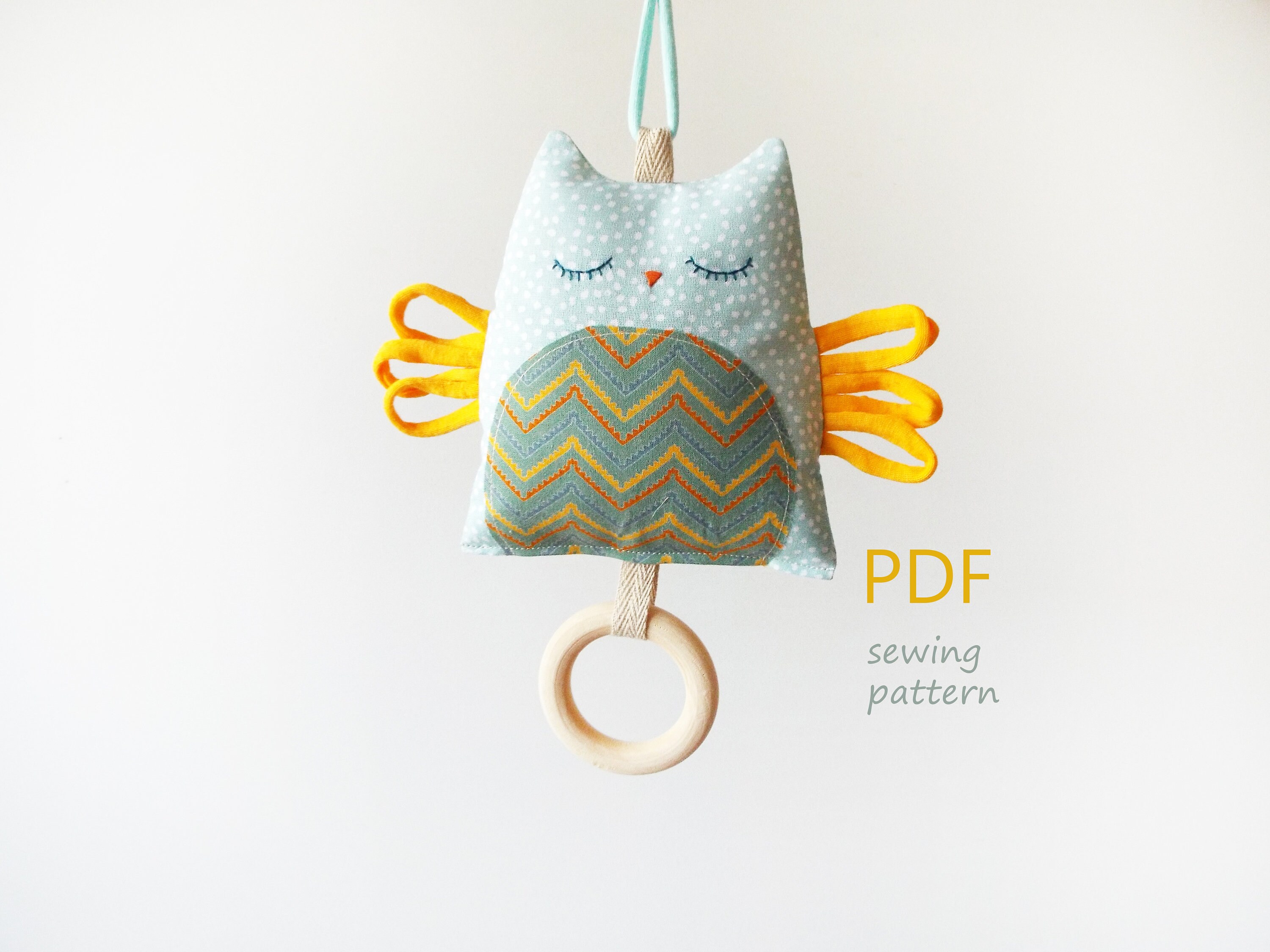 Toy Pattern Owl Teething toys owl sewing pattern. Owl nursery decor rag doll | Etsy