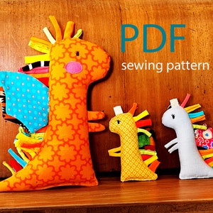 Stuffed Dragon Sewing Pattern Cute Dragon Keychain Sewing Pattern ...