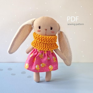 Stoffhase Schnittmuster 15cm
