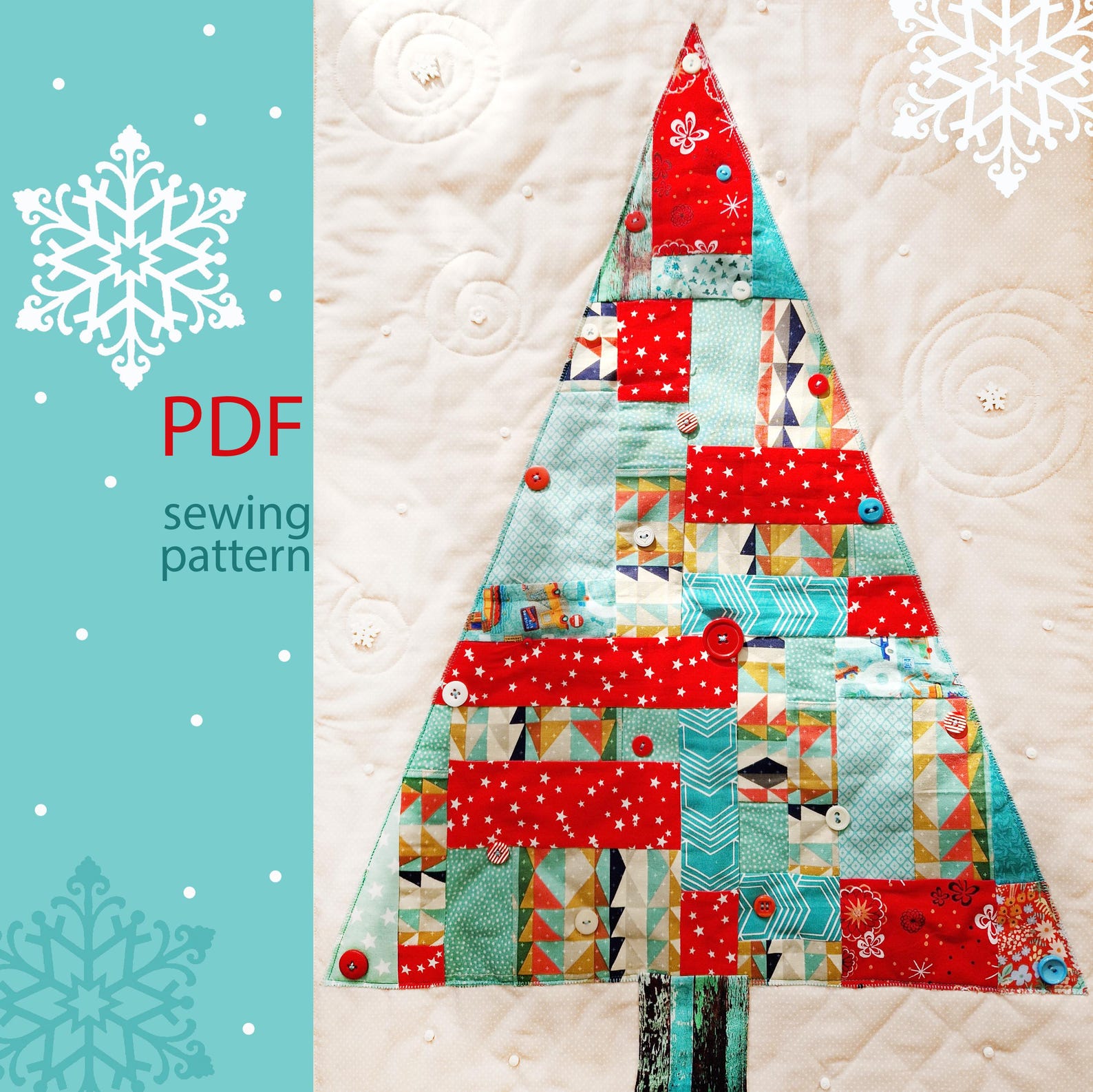 Christmas Tree Sewing Pattern Pdf Panel Wall Decor - Etsy