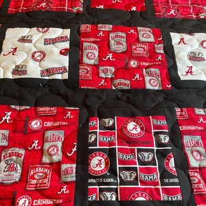 This is a New Alabama Twin Size Quilt Handcrafted Using 5 Licensed ...