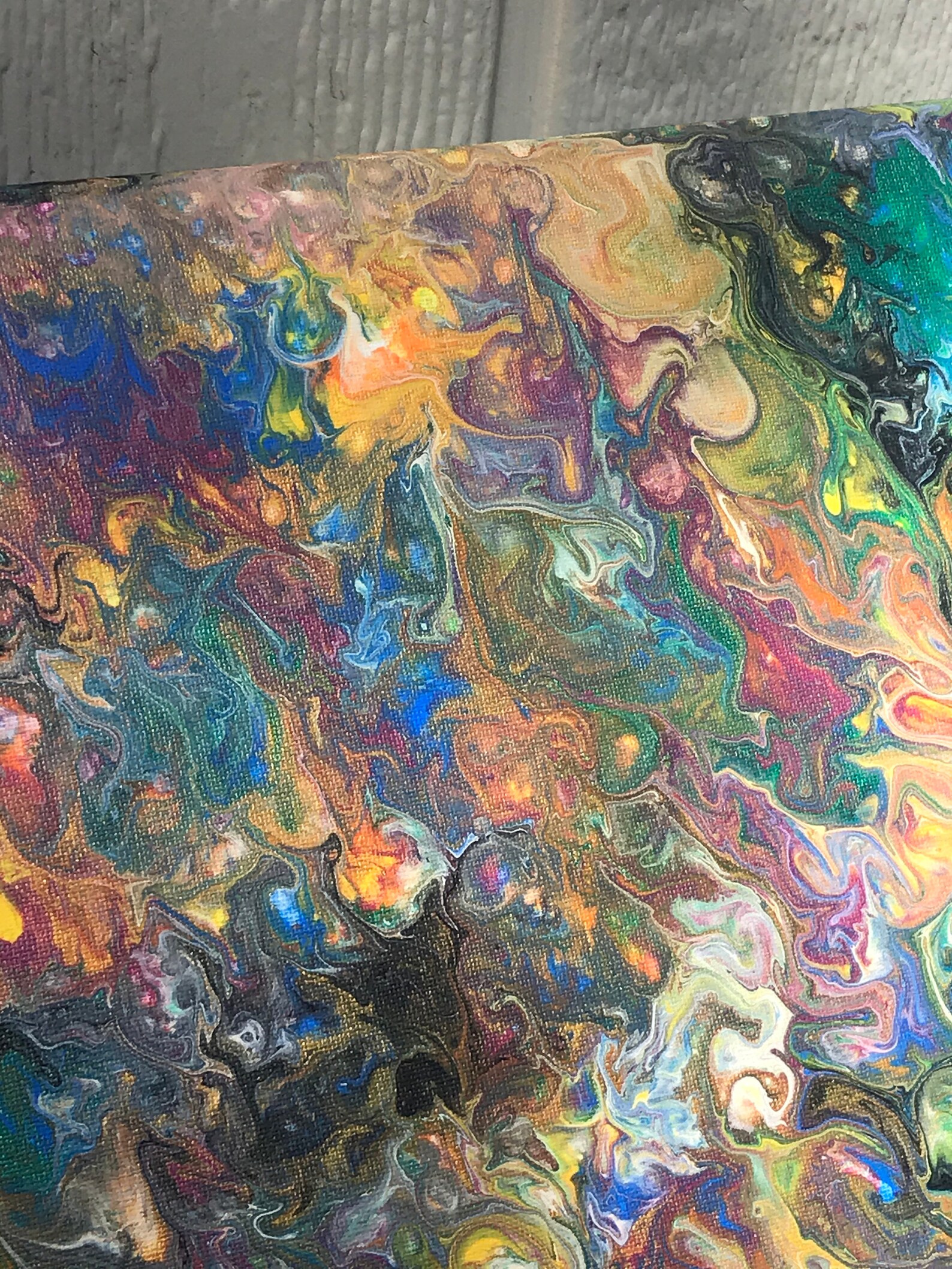 Acrylic Fluid Art Canvas Painting Etsy