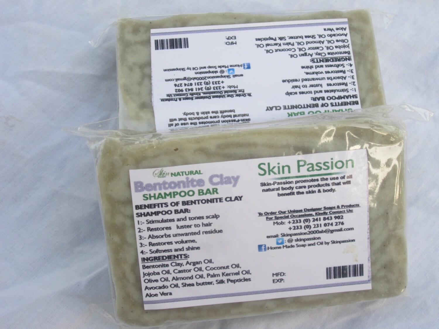 Bentonite Clay Shampoo Bar/ Natural/ Home Made/ Hand Made/free Etsy