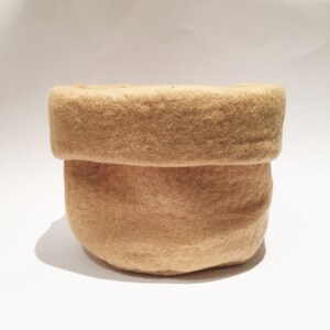 Beige Wool Felt Storage Bag Ideal for anything you need to store image 2