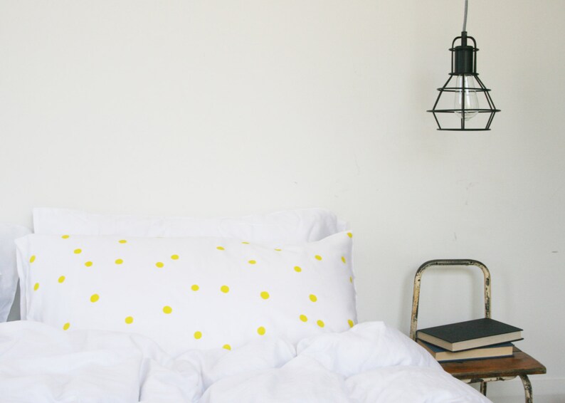 Polka Dot Screenprinted Pillowcase Tencel image 2