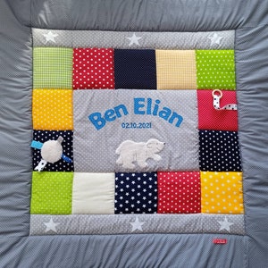 Crawling blanket, patchwork blanket adventure blanket polar bear AVAILABLE IMMEDIATELY!