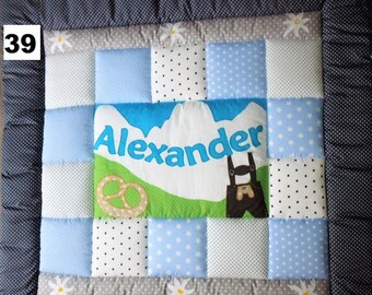 Crawling blanket, children's blanket, patchwork blanket. Alps AVAILABLE IMMEDIATELY! Alterations at no extra charge!