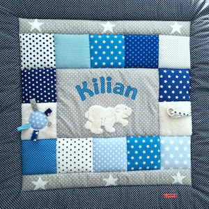 Activity blanket, crawling blanket, children&#39;s blanket, patchwork blanket bear, BESTSELLER